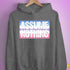Assume Nothing Bigender Pride Flag Hoodie - Grey Heather
